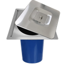 Ver imagem 1 de Lixeira Quadrada Embutir Pia Bancada Inox Escovado 5l Nova