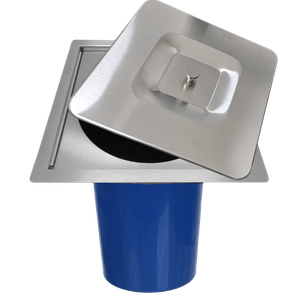 Lixeira Quadrada Embutir Pia Bancada Inox Escovado 5l Nova