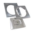 Ver imagem 2 de Lixeira Quadrada Embutir Pia Bancada Inox Escovado 5l Nova