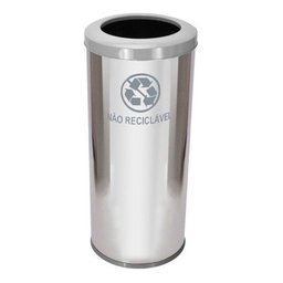 Lixeira Em Aço Inox Com Aro Pintado 30l - 6