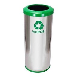 Lixeira Em Aço Inox Com Aro Pintado 30l - 4