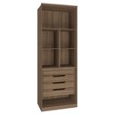 Ver imagem 2 de Guarda Roupa Modulado 02 Portas com Colmeia 245cm Altura Setiba - Jequitibá/Offwhite