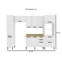 Ver imagem 4 de Cozinha Completa Americana Grazi 9 Portas 5 Gavetas com Tampo Branco/Carvalho Tropical - Tecno Mobil