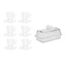 Kit 6 Xicaras P/ Café C/pires 80ml e Manteigueira Butterfly - 1