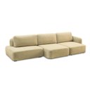 Ver imagem 7 de Conjunto Sala de Estar 1 Sofá Retrátil Modulado 402cm e 1 Poltrona Santiago Bouclê Bege G89 - Gran B