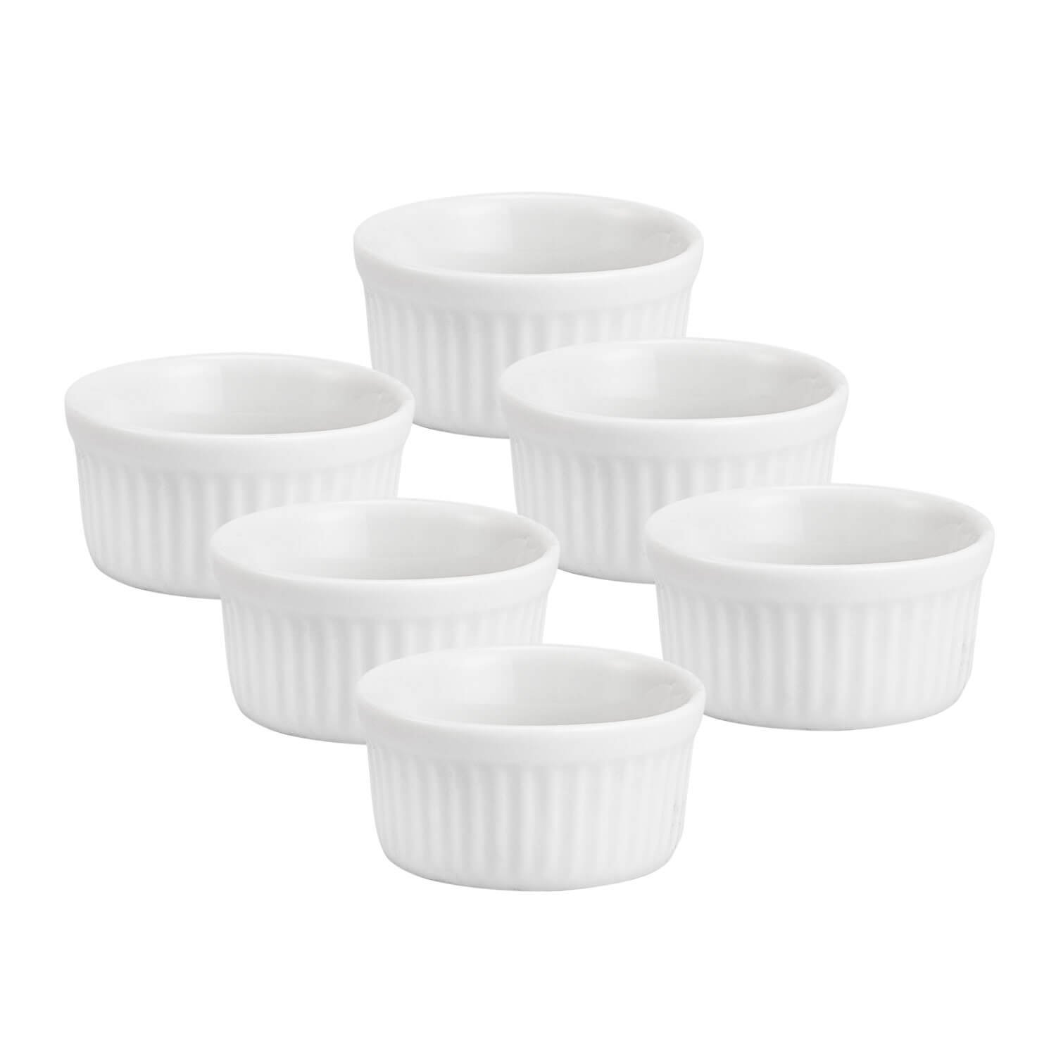 6 ramequim de porcelana ramekin pequeno kit ramekins 40 ml - 1