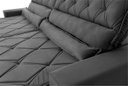 Ver imagem 7 de Sofá Retrátil Reclinável 300cm Albany Suede Velut com Molas Ensacadas - King House