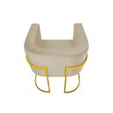 Ver imagem 4 de Kit 6 Cadeiras de Jantar Premium Base de Ferro Dourada Veludo Bege