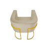 Kit 6 Cadeiras de Jantar Premium Base de Ferro Dourada Veludo Bege - 4