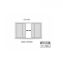 Ver imagem 3 de Janela de Alumínio de Correr 100x150cm 4 Folhas com Grade Lucasa