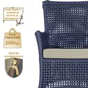 Ver imagem 4 de 1 Sofá Área e Mesa Igapó Alumínio Pintura Marrom Corda Náutica Estofado Impermeável Almofada 7 Trama