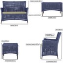 Ver imagem 2 de 1 Sofá Área e Mesa Igapó Alumínio Pintura Marrom Corda Náutica Estofado Impermeável Almofada 7 Trama