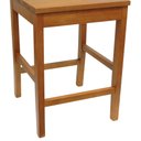 Ver imagem 6 de Banqueta Média Pérola Madeira Maciça Telinha C/ 62cm - Amêndoa - Ripado Madeira