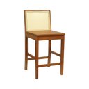 Ver imagem 1 de Banqueta Média Pérola Madeira Maciça Telinha C/ 62cm - Amêndoa - Ripado Madeira