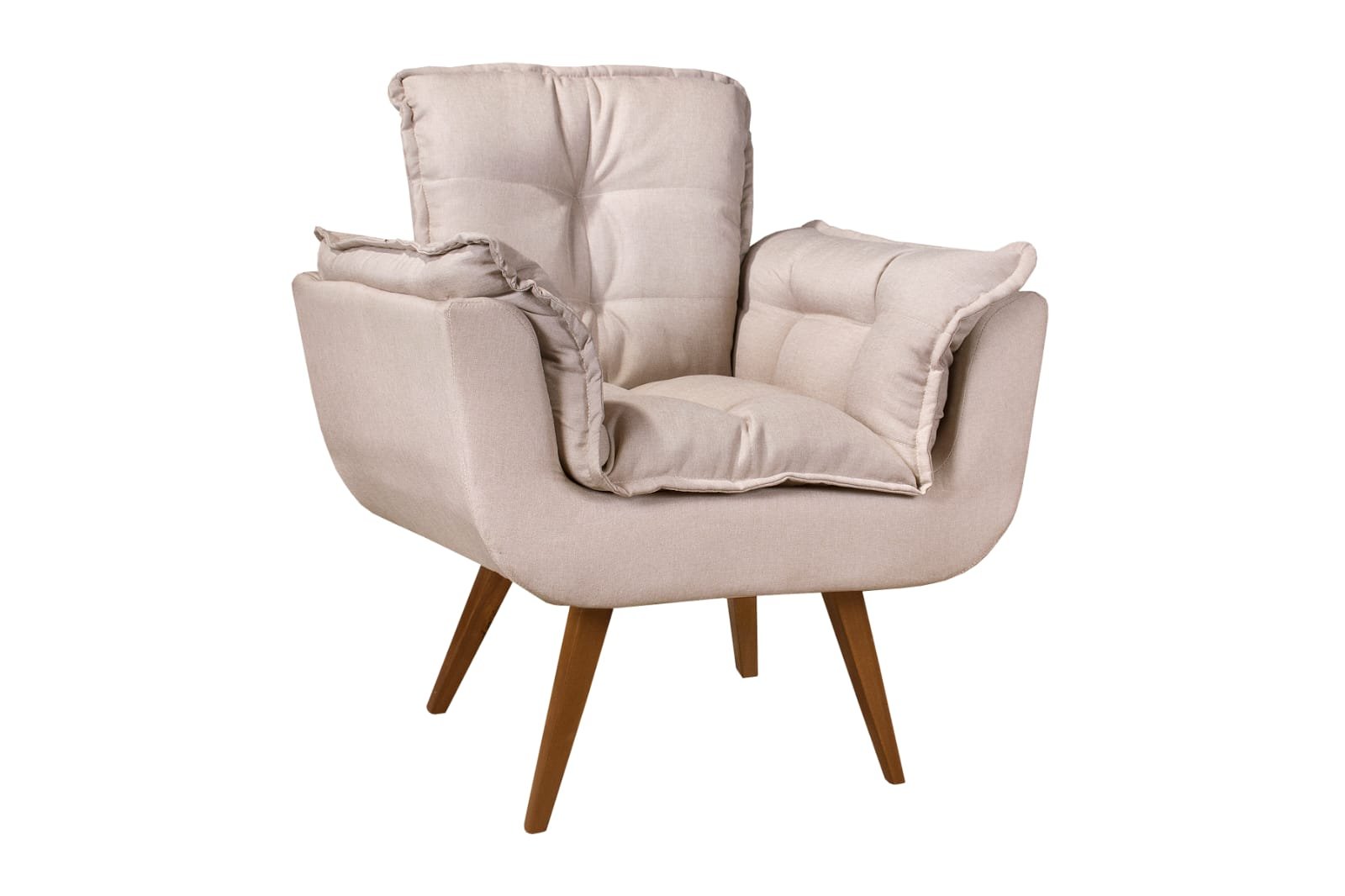 Poltronas Cadeiras Decorativas Opala Suede - 1