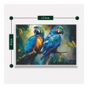 Ver imagem 4 de Quadro Casal de Araras Azul Arte Vibrante Tela Canvas 123x83