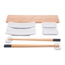 Ver imagem 1 de Conjunto Comida Japonesa com 9 Peças para Sushi de Bambu Nagoya Casa Del Grande