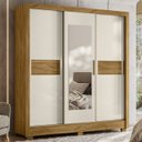 Ver imagem 2 de Guarda Roupa Casal 202cm com Espelho Arden Freijó/off Z17 - Mpozenato