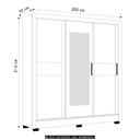 Ver imagem 4 de Guarda Roupa Casal 202cm com Espelho Arden Freijó/off Z17 - Mpozenato