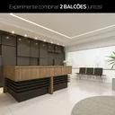 Ver imagem 7 de Balcão de Atendimento para Escritório/Recepção em L - Elegante e Funcional 147,7x147,7cm