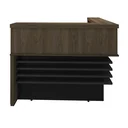 Ver mais imagens de Balcão de Atendimento para Escritório/Recepção em L - Elegante e Funcional 147,7x147,7cm Preto/Charuto Artany