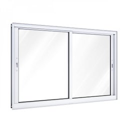 Janela de Alumínio de Correr 100x150cm 2 Folhas sem Grade Lucasa Alumínio - 2