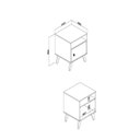 Ver imagem 3 de Mesa Lateral 1 Porta 1 Nicho Marrom