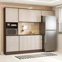 Ver imagem 1 de Cozinha Compacta 9 Portas 2 Gavetas Com Balcão Tampo Paris Poliman Móveis
