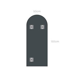 Espelho Vitral Gigante 150x50 Corpo Inteiro Diferente Preto - 3