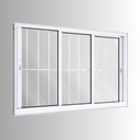 Ver imagem 3 de Janela de Alumínio de Correr 120x150cm 3 Folhas com Grade Lucasa