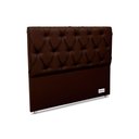 Ver imagem 1 de Painel de Cama Box Estofada Murat Facto Brown Queen - Courano Marrom - Ortobom