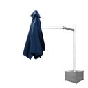 Ver imagem 4 de Ombrelone Lateral Azul Marinho - 2,40m de Diâmetro - em Alumínio - Base Cachepô - Persianet