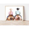 Quadro Decorativo Casal Cowboy e Cowgirl Boiadeira Vaqueiro Cavalo Rodeio Decoração - 2