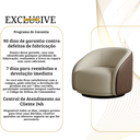 Ver mais imagens de Poltrona Orgânica Giratória Luxuosa Bouclé Bege Corino Marrom Design Moderno Sala Estar Quarto Hall