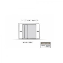 Janela de Alumínio de Correr 100x150cm 3 Folhas Lucasa Alumínio - 3