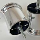 Ver imagem 3 de Kit 48 Pés Cromados Redondo Rosqueável 6 Cm P01 Sofá Poltrona - Inoviza