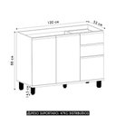 Ver imagem 6 de Balcão de Cozinha para Pia 120cm Pierre Carvalho/cinza L01 - Mpozenato