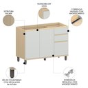 Ver mais imagens de Balcão de Cozinha para Pia 120cm Pierre Carvalho/cinza L01 - Mpozenato