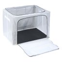 Ver imagem 1 de Caixa Organizadora Grande 100 Litros Dobrável Roupa 59x41cm