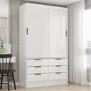 Ver imagem 1 de Guarda-Roupa 02 Portas de Correr 06 Gavetas Sevilha Branco