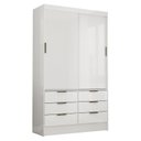 Ver imagem 2 de Guarda-Roupa 02 Portas de Correr 06 Gavetas Sevilha Branco