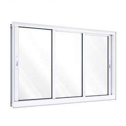 Janela de Alumínio de Correr 100x200cm 3 Folhas Lucasa Alumínio - 2