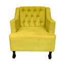 Ver imagem 1 de Poltrona Estofada Para Recepção Consultório Genesis Suede Amarelo LM DECOR