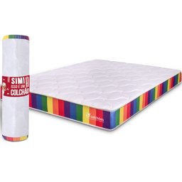 Colchão Viúva A Vácuo Ortopédico Espuma Certificada 128x188x17cm - BF Colchões - 1