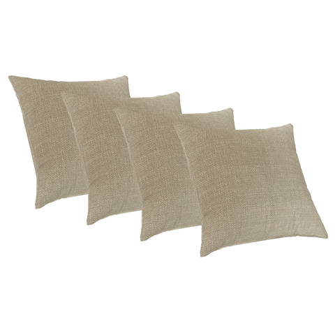Kit 4 Capas Almofadas Luxo 50x50 Santorini com Ziper Areia