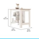 Ver imagem 3 de Bancada de Cozinha 103x92x68cm Mdp Branco 0746 Menu Móveis