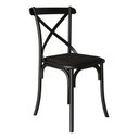 Ver imagem 1 de Kit 2 Cadeiras Assento Preta Aço Carbono:preto com Assento Preto