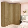 Guarda Roupas Modulado de Canto Diagonal 3 Peças com 5 Portas e 4 Gavetas Paris Luciane Móveis - 2
