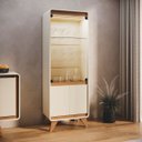 Ver imagem 1 de Armário Cristaleira Ama Areia Off White Luxo