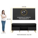 Ver imagem 6 de Rack Retrô com Painel e Suporte para TV até 65" Multimóveis Flórida FG3134 Preto/Natural